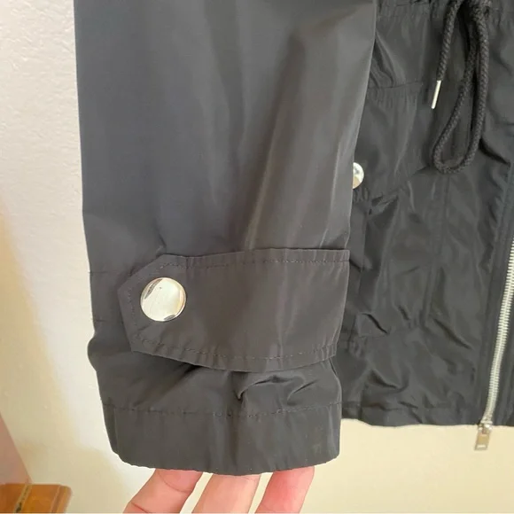 MICHAEL Michael Kors Black Hooded Rain Jacket - Picture 16 of 16